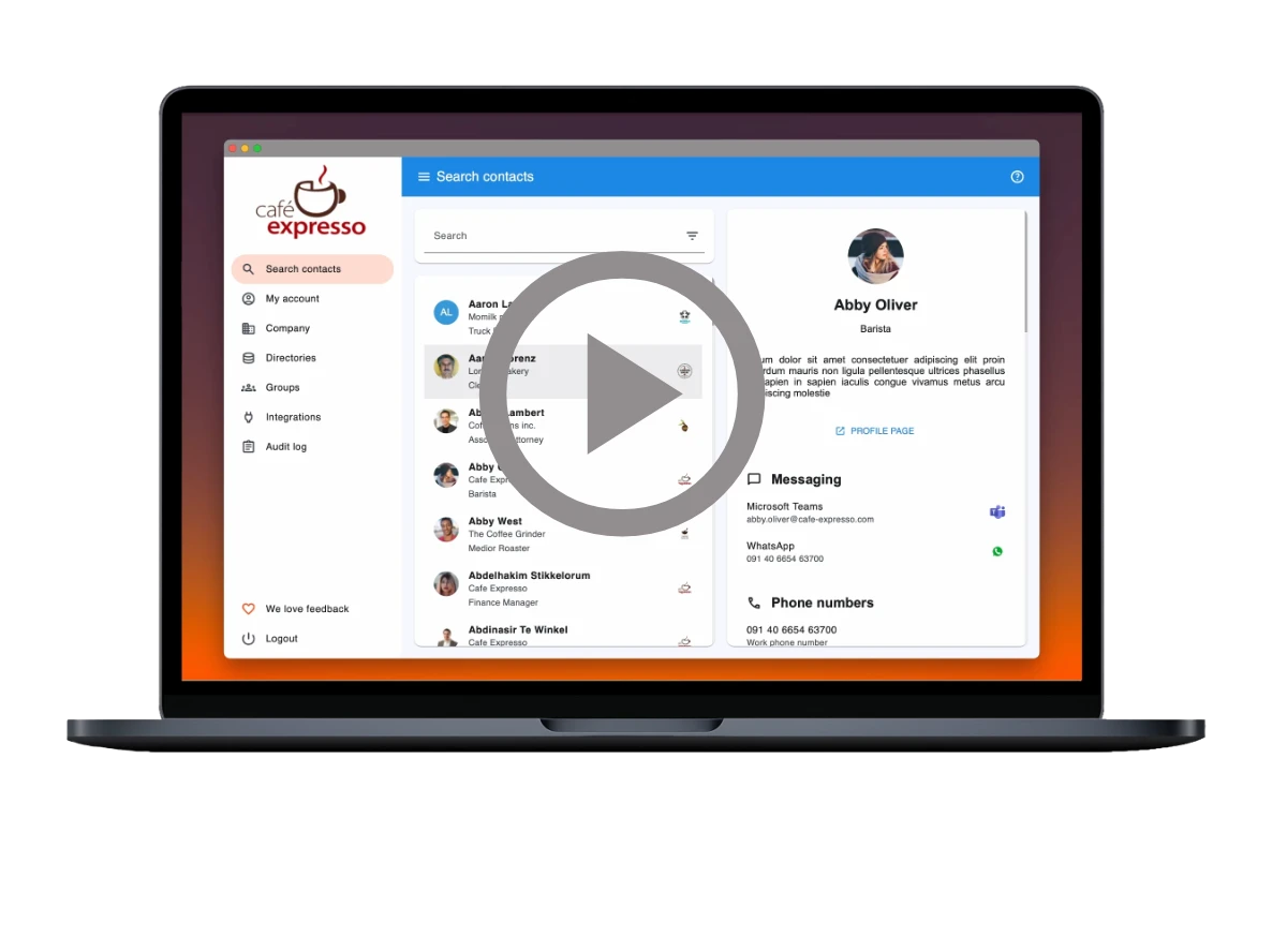 Advanced filters for contact search